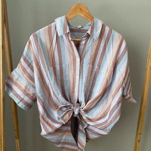 Madewell oversized short sleeved button up